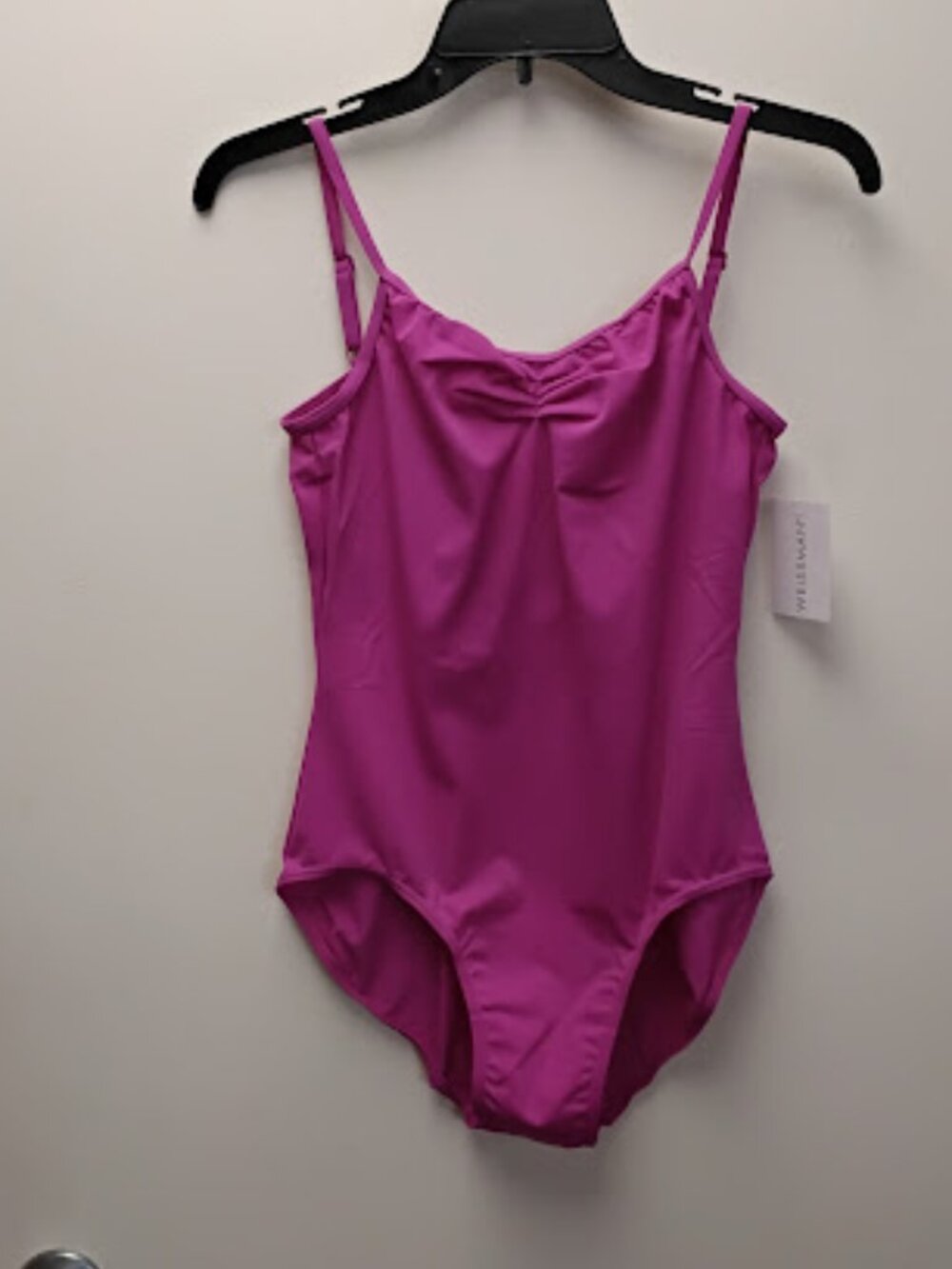 Weissman adjustable cami strap leotard